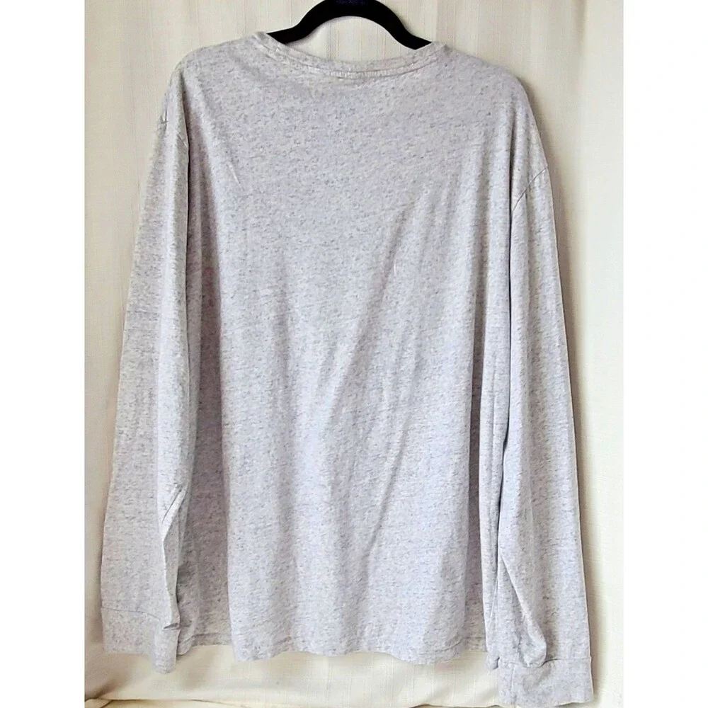 Polo Ralph Lauren Custom Fit T-Shirt Mens XXL Gray Long Sleeve Pony Logo Cotton